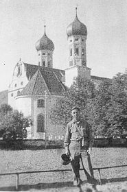 Dad outside a church