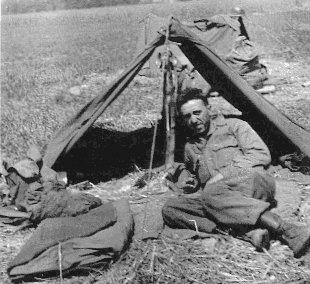 Dad in a pup tent